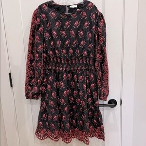Banjanan Black and Pink Floral Dress Large